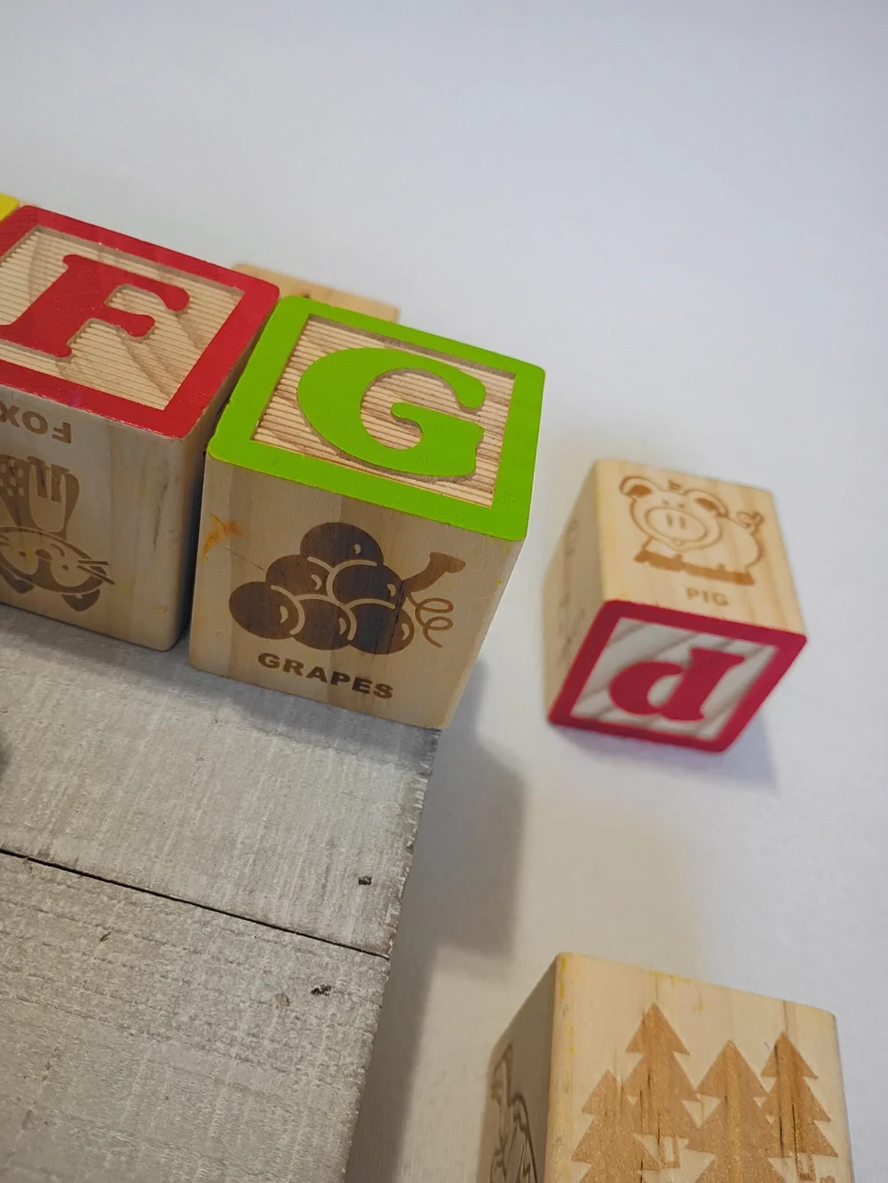 Colorful Wooden Alphabet Blocks Set Of 40 for Kids - Multicolor Learning Blocks